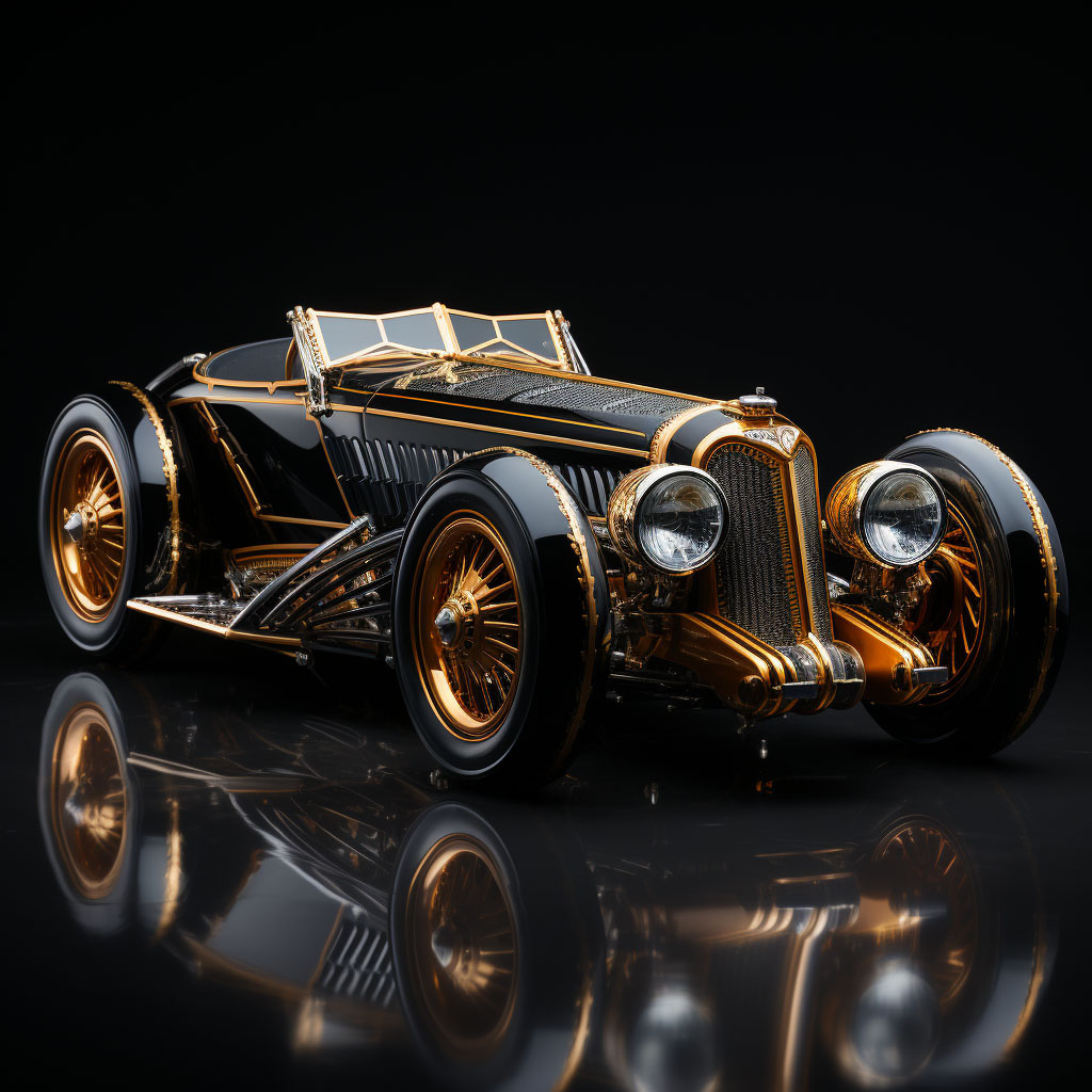 Bugatti-Type-51-in-Golden-Black